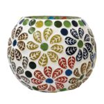 GlassWorld (Pack of 2) Glass Mosaic Tealight Candle Holder for Diwali Decor, Christmas Decor, Diwali Decoration - Image 3