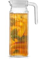 GlassWorld Premium 1100ml Glass Water Jug with Plastic Lid & Handle | 1.1L Transparent Beverage Carafe for Home, Office, Etc. | Pitcher for Serve Water, Milk, Juice, Beverage, Cocktail (Lining Jug) - Image 3