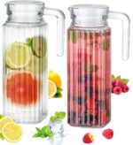 GlassWorld Premium 1100ml Glass Water Jug with Plastic Lid & Handle | 1.1L Transparent Beverage Carafe for Home, Office, Etc. | Pitcher for Serve Water, Milk, Juice, Beverage, Cocktail (Lining Jug) - Image 7