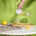 GlassWorld Premium 1100ml Octa Glass Water Jug with Plastic Lid & Handle, Pitcher for Serve Water, Milk, Juice, Beverage, Cocktail - Image 3