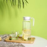 GlassWorld Premium 1100ml Octa Glass Water Jug with Plastic Lid & Handle, Pitcher for Serve Water, Milk, Juice, Beverage, Cocktail - Image 4