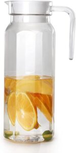 GlassWorld Premium 1100ml Octa Glass Water Jug with Plastic Lid & Handle, Pitcher for Serve Water, Milk, Juice, Beverage, Cocktail - Image 7
