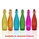 GlassWorld Premium Crackled Colored Bottle Airtight & Leak Proof Swing Cap Glass Bottle with Stopper for Beverages Oil Soda Beer Juice Kombucha Milk - Image 6