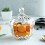 GlassWorld Premium Pumpkin Candy Bowl, Glass Container for Sweets, Snacks, Dry Fruits
