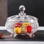 GlassWorld Stylish BigBase Candy Bowl, Glass Container for Sweets, Snacks, Dry Fruits