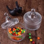 GlassWorld Stylish Elite Candy Bowl, Glass Container for Sweets, Snacks, Dry Fruits