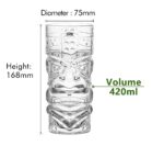 GlassWorld Tribal Tiki Tower Tropical Style Water & Juice Glasses 410ml - Image 6