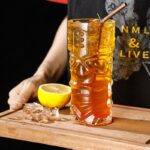 GlassWorld Tribal Tiki Tower Tropical Style Water & Juice Glasses 410ml - Image 2