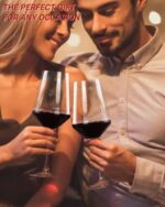 GlassWorld Winster Crystal Touch 360ml Diamond Cut Seamless Designer Wine and Champagne Tumblers Glass Set - Image 5