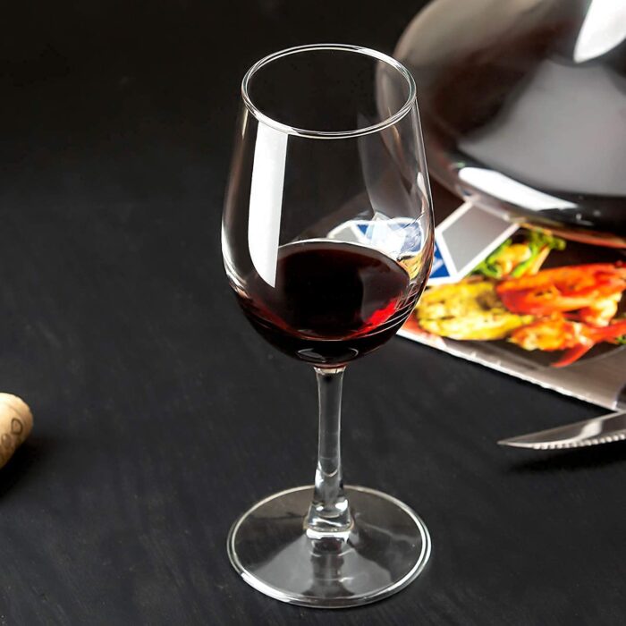 GlassWorld Winster Win Crystal Touch Diamond 350ml Cut Seamless Designer Wine and Champagne Tumblers Glass Set