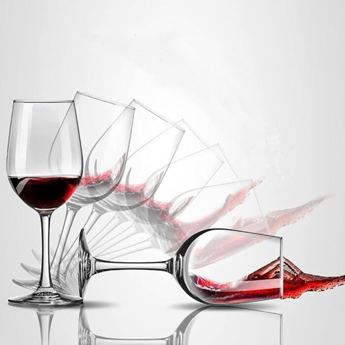GlassWorld Winster Win Crystal Touch Diamond 350ml Cut Seamless Designer Wine and Champagne Tumblers Glass Set