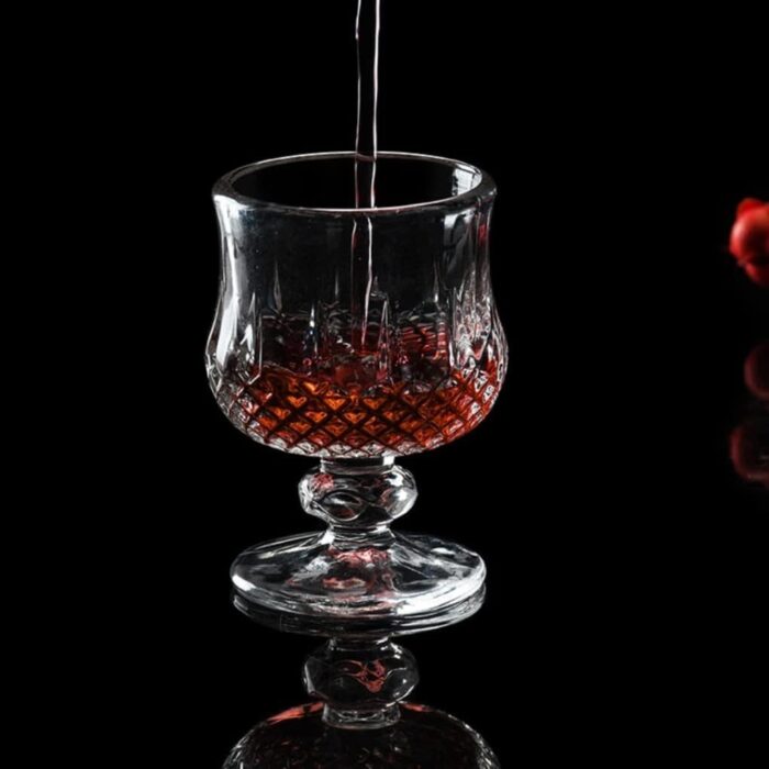 GlassWorld Premium LongCamp Stemmed Goblet Shot Glasses | 45 ML | Sherry Goblet Crystal Glass with Stylish Stem for Tequila, Mocktails, Cocktails, Vodka, Hurricane