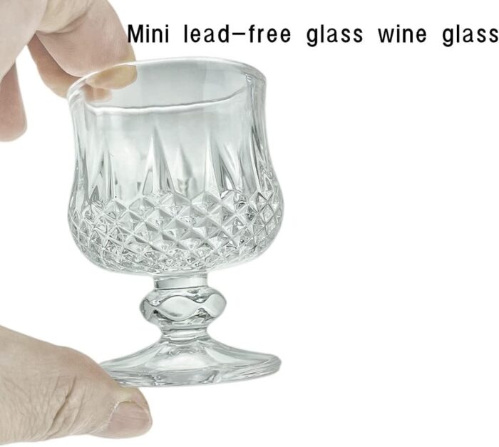 GlassWorld Premium LongCamp Stemmed Goblet Shot Glasses | 45 ML | Sherry Goblet Crystal Glass with Stylish Stem for Tequila, Mocktails, Cocktails, Vodka, Hurricane