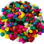 Glass World Colorful Aquarium Fish Tank Substrate Stone Pebbles (1 KG) for Garden/Plant/Home Decor