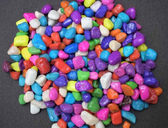 Glass World Colorful Aquarium Fish Tank Substrate Stone Pebbles (1 KG) for Garden/Plant/Home Decor