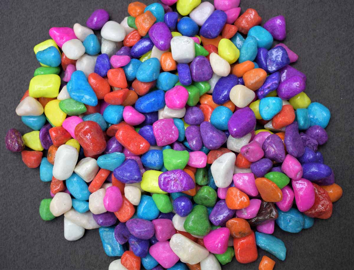 Glass World Colorful Aquarium Fish Tank Substrate Stone Pebbles (1 KG) for Garden/Plant/Home Decor - Image 3
